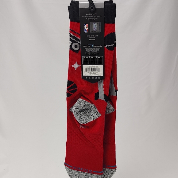 NWT STANCE NBA HOUSTON ROCKETS LANDMARK CREW SOCKS Sz L - Picture 7 of 11
